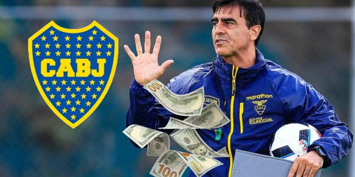 Mientras en Ecuador ganaba $90 mil, lo que le pagaría Boca Juniors a Gustavo Quinteros