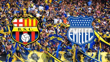 Hinchada de Boca Juniors y Barcelona y Emelec