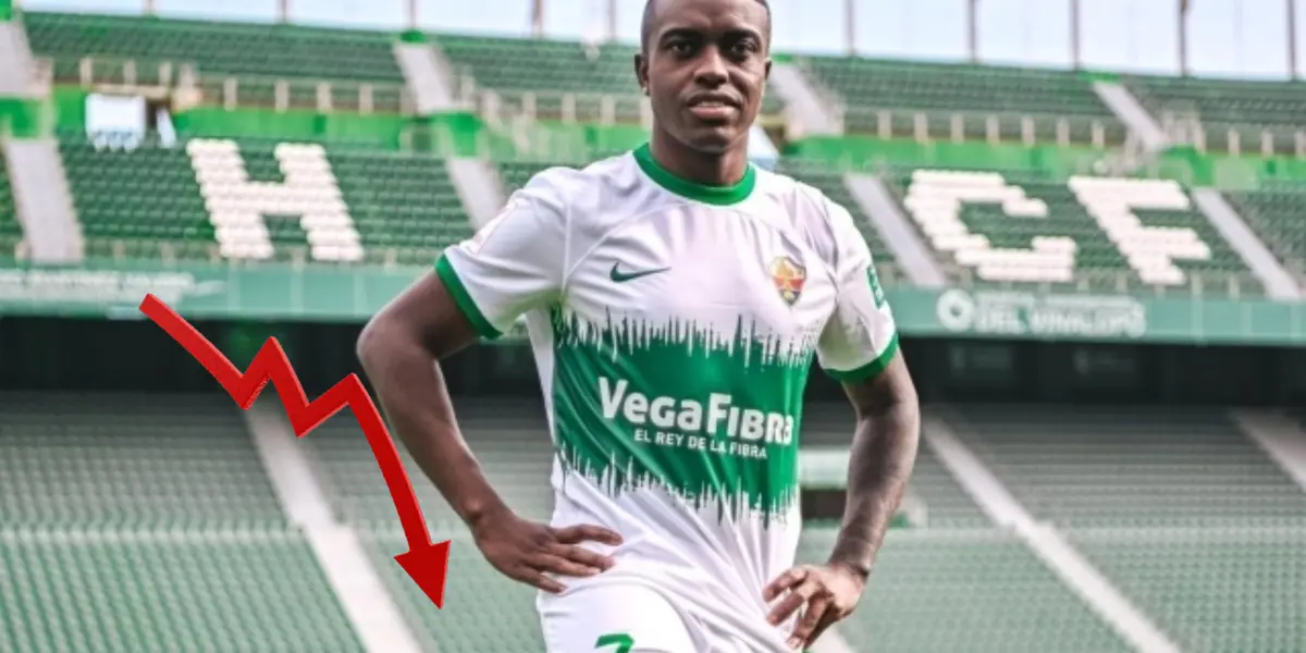 Jhegson Méndez con la camiseta del Elche de España. FOTO: Fútbol Ecuador 