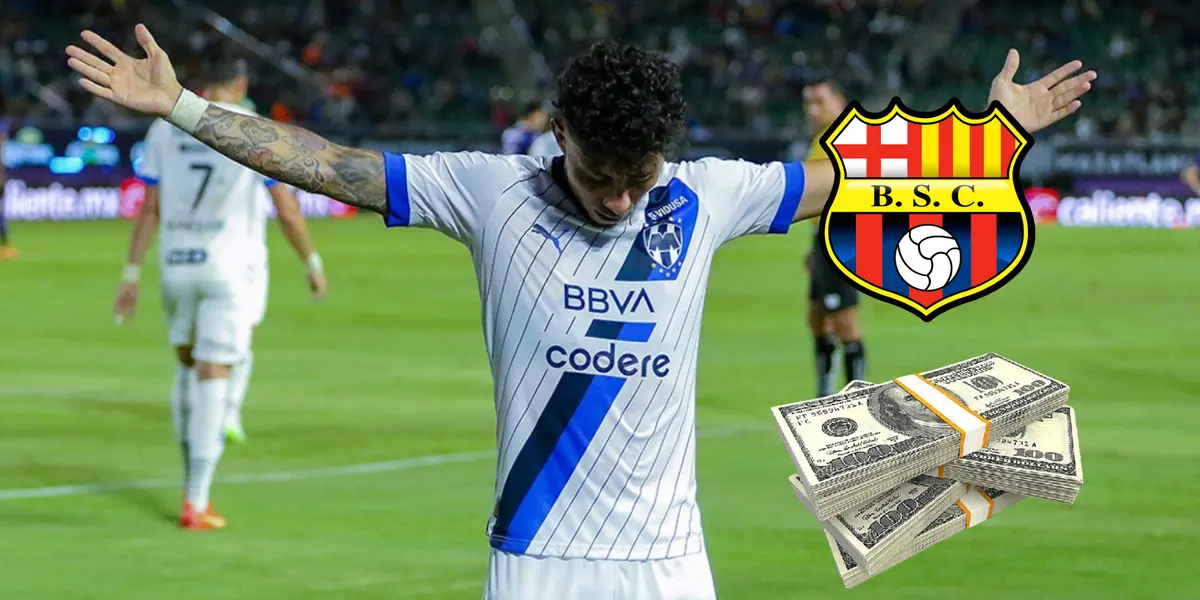 Joao Rojas con la camiseta de Monterrey. 