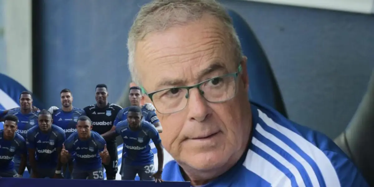 Jorge Célico y el equipo de Emelec