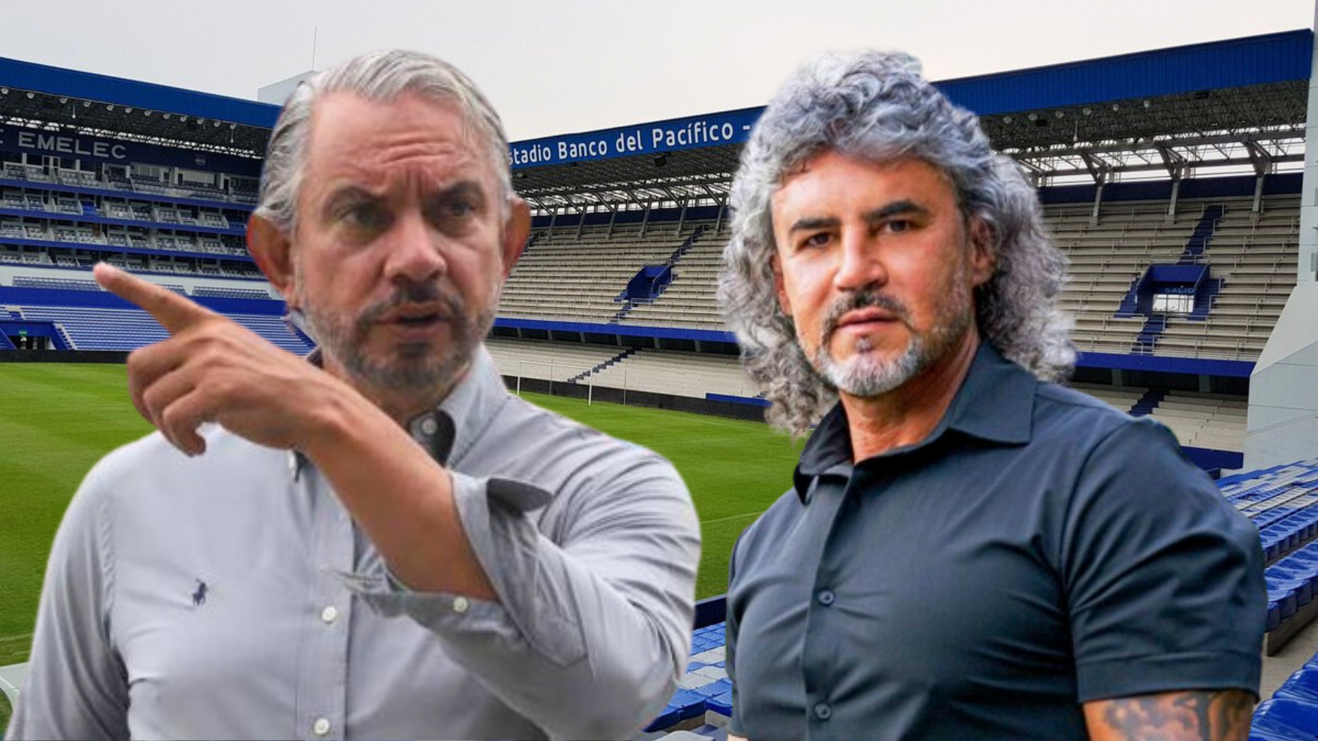 José Pileggi y Leonel Álvarez (Foto tomada de: El Universo/Leonel Álvarez/Emelec)