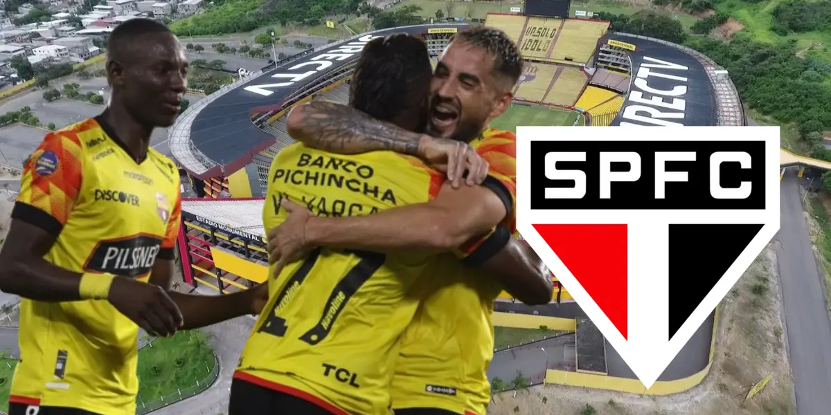 Jugadores de Barcelona SC en el Estadio Monumental (Foto tomada de: Barcelona SC/API/Wikipedia)