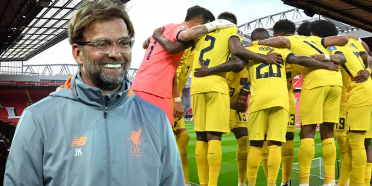 Jürgen Klopp y la selección ecuatoriana en Anfield (Foto tomada de: Palco23/GQ/Primicias)