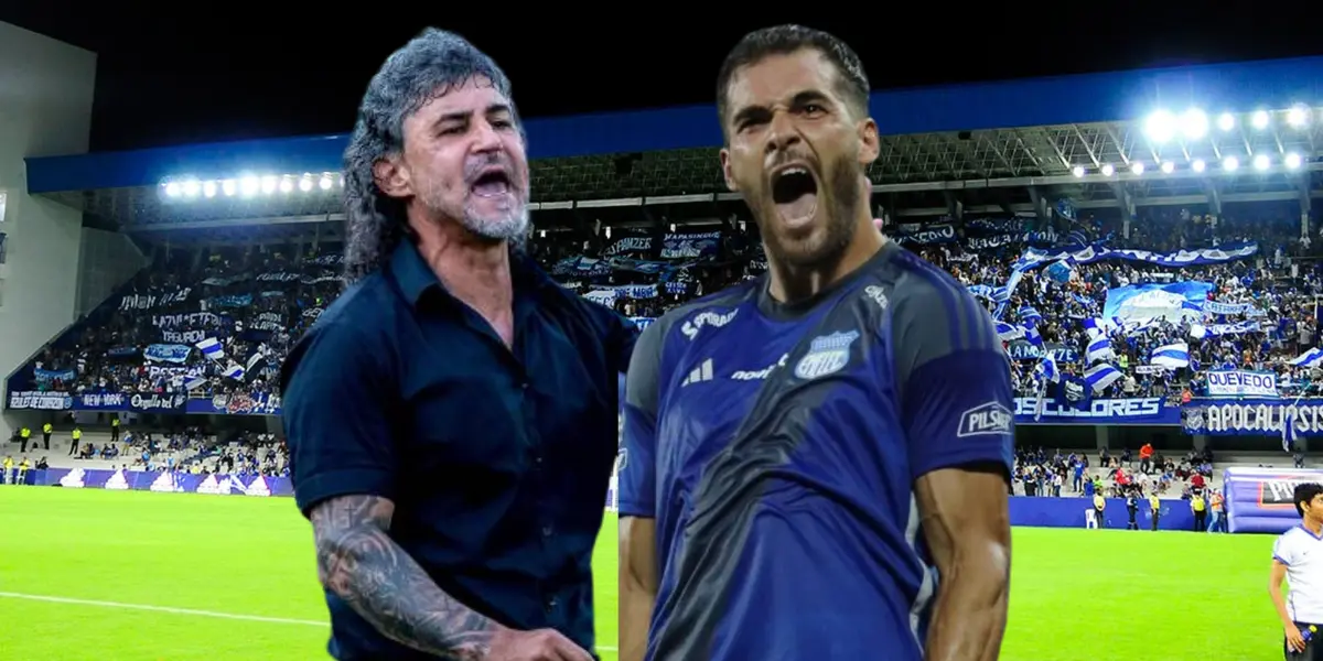 Leonel Álvarez, Facundo Castelli. Foto tomada de: API/Emelec