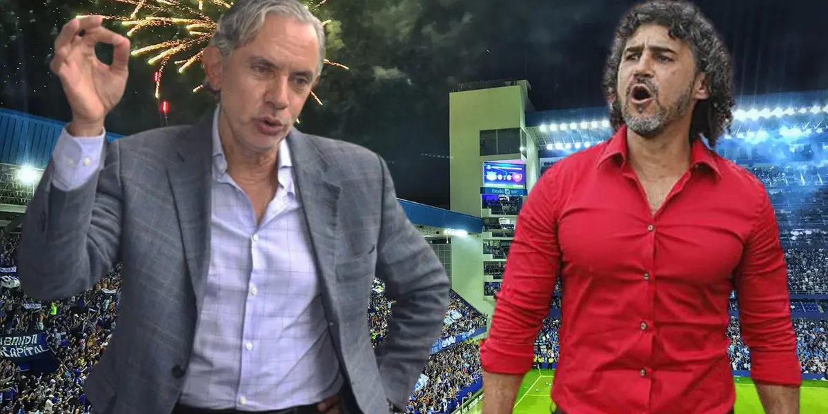 Leonel Álvarez y José Pileggi (Foto tomada de: Emelec/Marca/El Universo)