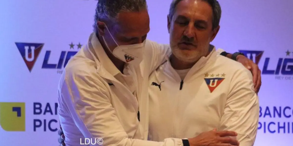 Liga de Quito empató contra Aucas y Pablo Marini se fue contra la hinchada mandando a callar a uno de ellos