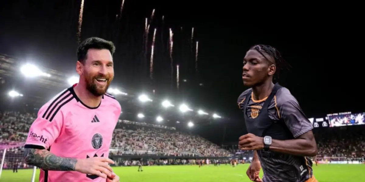 Lionel Messi y Allen Obando / Foto de: API