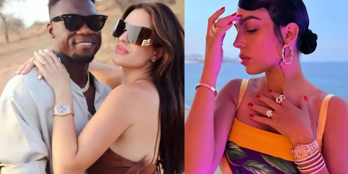 Lo que cuesta el reloj de Georgina Rodríguez, comparado al de la esposa de Felipe Caicedo