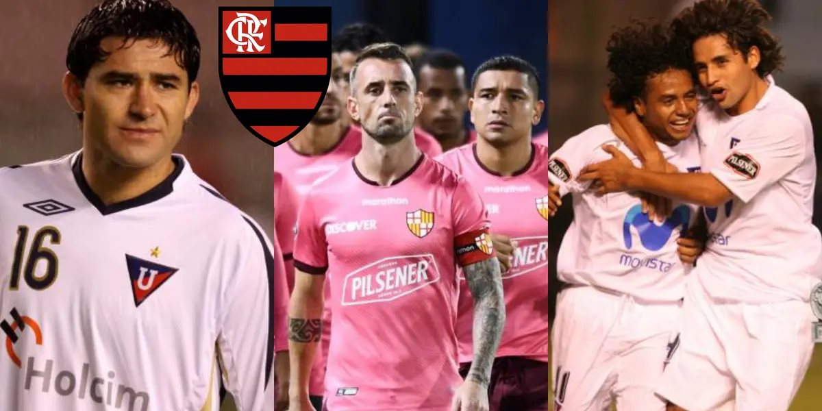 Los jugadores que ganaron la Copa Libertadores con Liga de Quito, Claudio Bieler y Paúl Ambrosi cargaron a Barcelona SC luego de eliminación de Barcelona SC a manos de Flamengo en las semifinales