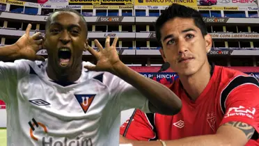 Luis Bolaños y Norberto Araujo (Foto tomada de: Liga de Quito/AFP/API)