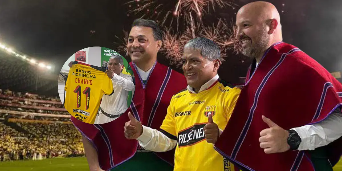 Luis Chango con la camiseta de Barcelona SC. Foto tomada de: El Universo