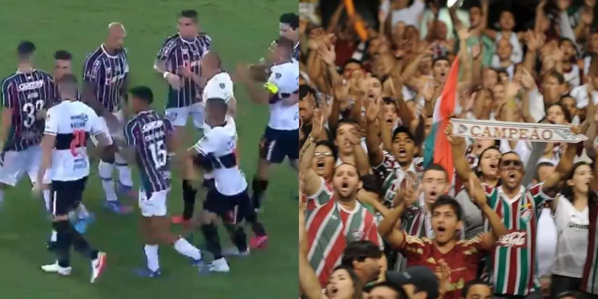 Mario Pineida es de carácter fuerte y se metió en la gresca en el cotejo entre Fluminense ante Olimpia