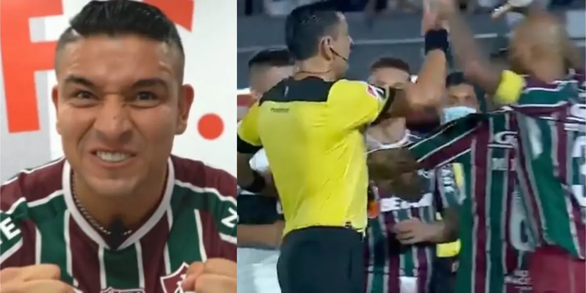 Mario Pineida quedó eliminado con Fluminense de Copa Libertadores y Felipe Melo lo volvió a involucrar en una trifulca ante Olimpia