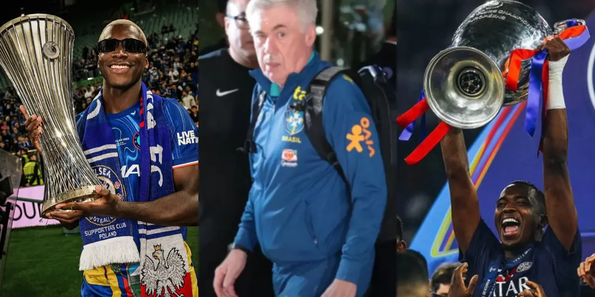 Moisés Caicedo-Carlo Ancelotti-Willian Pacho / Foto: BeSoccer