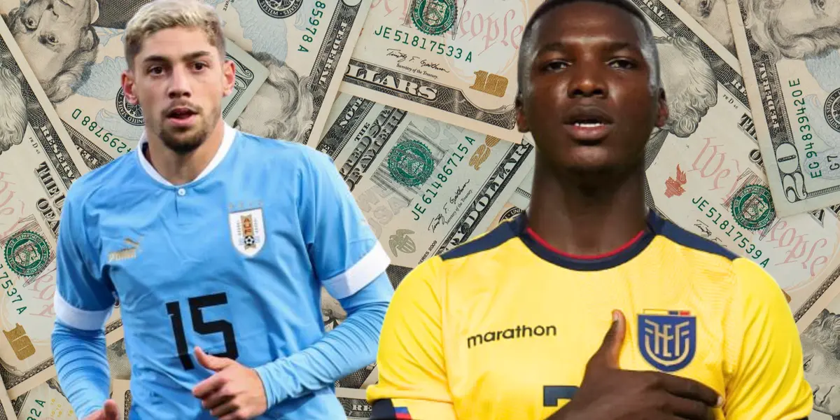 Moisés Caicedo y Federico Valverde (Foto tomada de: Forbes/Sporting News/Moisés Caicedo)