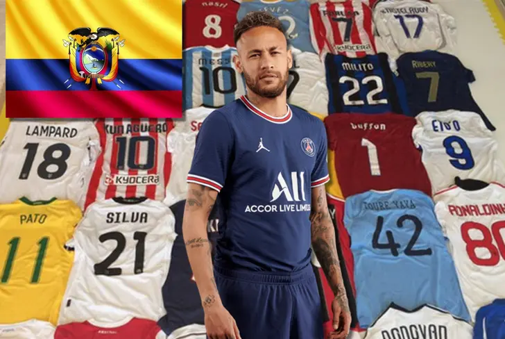 La unica camiseta de un ecuatoriano que tiene Neymar en su coleccion personal