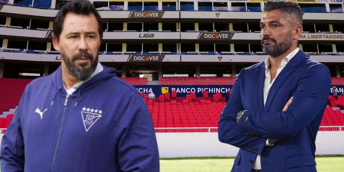 Pablo Sánchez y Javier Gandolfi (Foto tomada de: Liga de Quito/API)