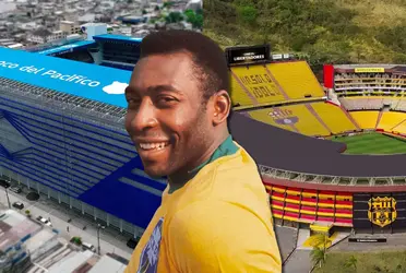 Pelé, que actualmente atraviesa un estado de salud delicado, se refirió al estadio Monumental de Barcelona SC