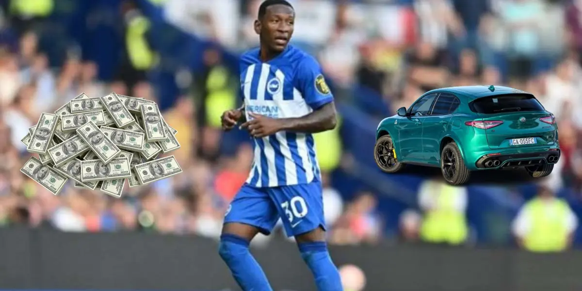 Pervis Estupiñán y carro lujoso / Foto de: El Futbolero Ecuador