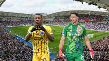 Pervis Estupiñán y Dibu Martínez / Foto de: El Futbolero Ecuador