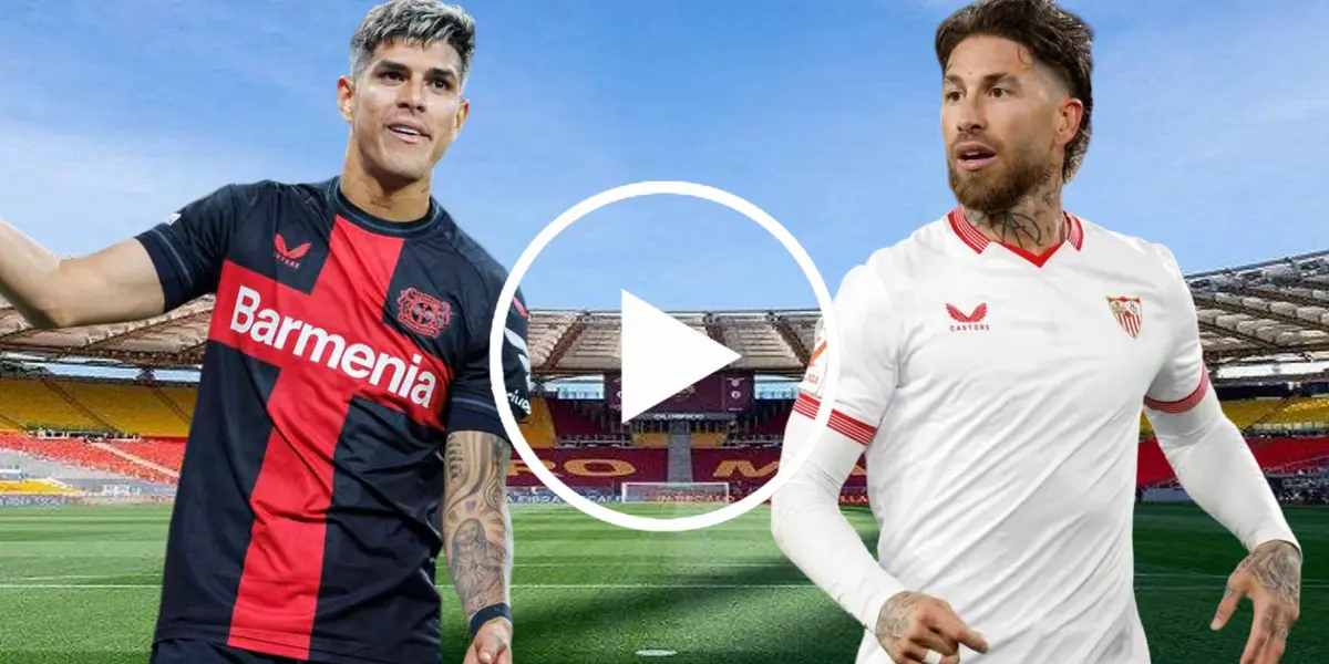 Piero Hincapié y Sergio Ramos en el Stadio Olimpico (Foto tomada de: Tribunews/Bayer Leverkusen/