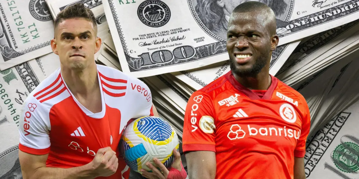 Rafael Santos Borré y Enner Valencia (Foto tomada de: Los Angeles/Transfermarkt/Infobae)