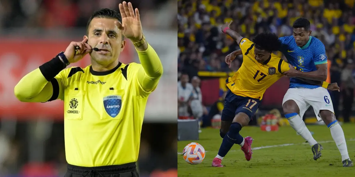 Le pesó el partido, el referí demostró el favoritismo para Brasil ante Ecuador en el Estadio Monumental