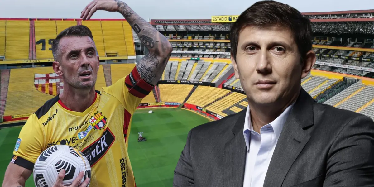 Varsky y Damián Díaz en el Estadio Monumental (Foto tomada de: Extra/API/CNN)