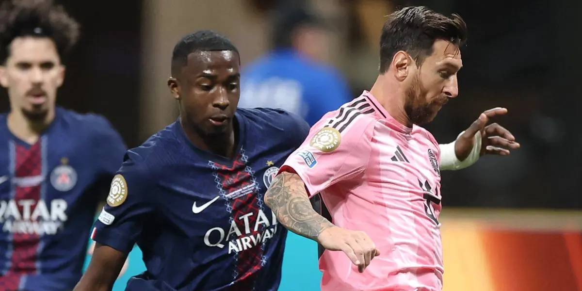 Willian Pacho-Lionel Messi / Foto: PSG